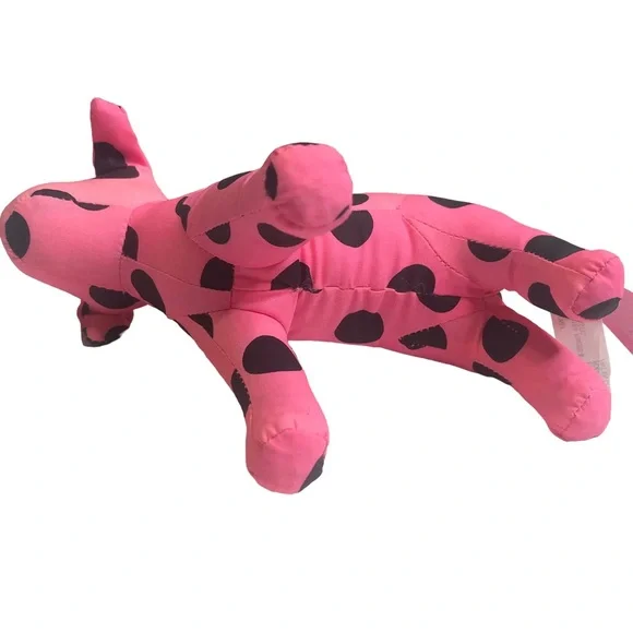 PINK VICTORIA’S SECRET Collectible Dog Stuffed Animal Plush Pink Silver Black - Picture 10 of 16